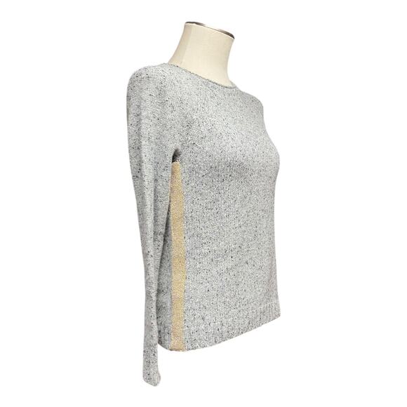 J.Crew Factory Gray Donegal Gold Shimmer Lambswool Sweater XXS - Picture 6 of 9